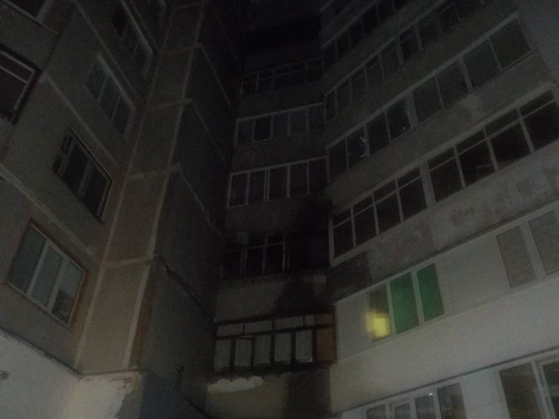 В День Независимости на улице Ульяновской горел балкон