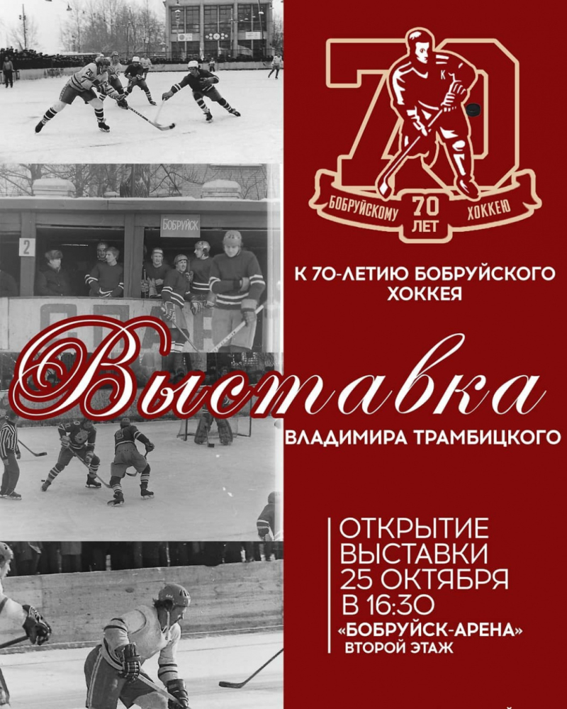 25 октября откроется выставка к 70-летию бобруйского хоккея