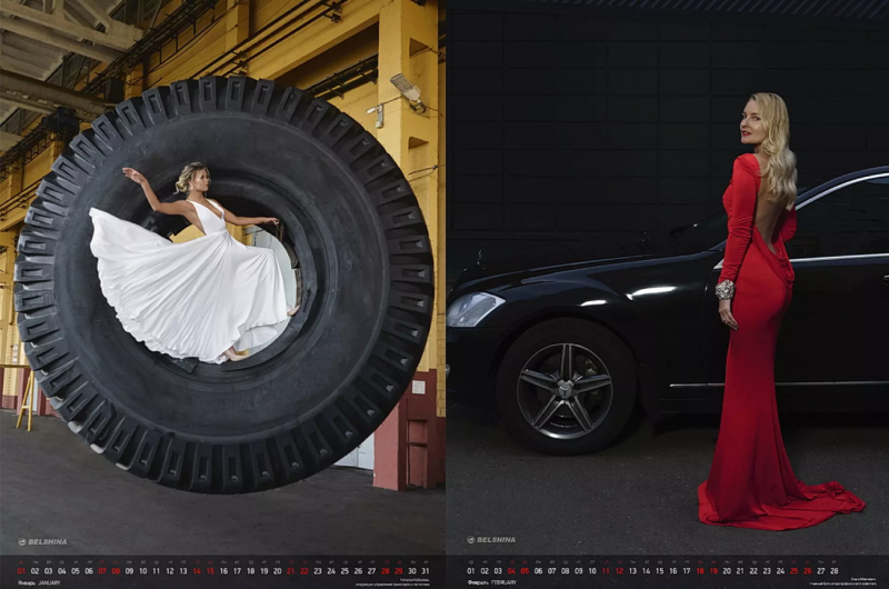 «Белшина» выпустила свой аналог эротического календаря Pirelli. Дюжина сотрудниц завода украсили страницы нового издания