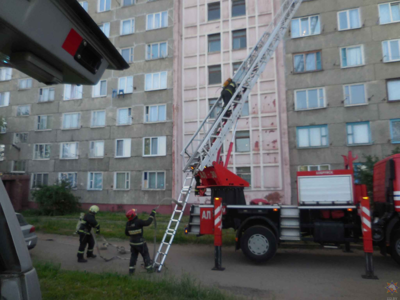 «Молния» обнаружила пожар в общежитии в Бобруйске