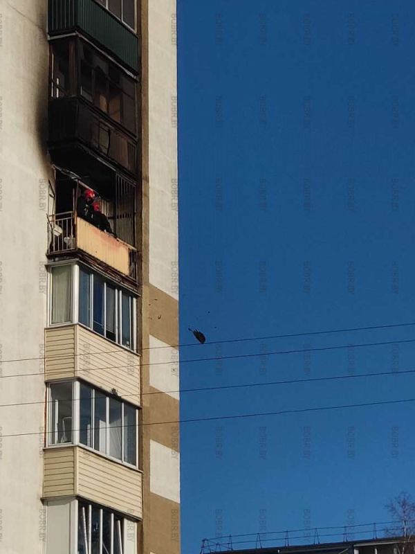 Тушение пожара в доме на улице Урицкого.