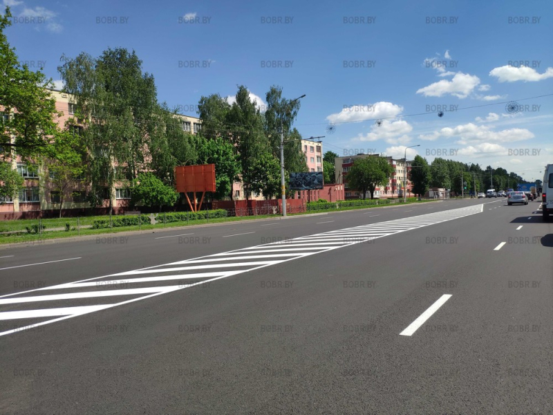 Новенькая разметка на улице Минской