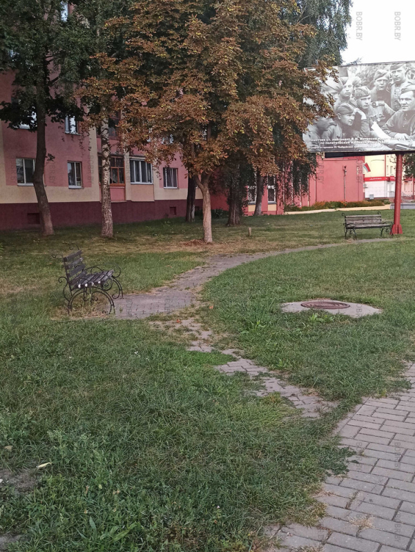 Красивые заросшие зоны отдыха для достойных граждан на улице Минской