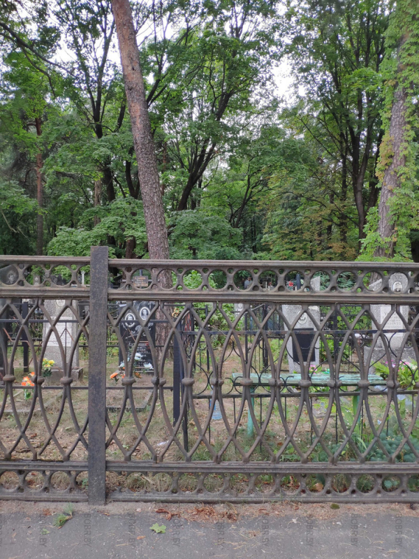 Ограда кладбища на улице Минская, в этом веке ещё ни разу не крашенная...