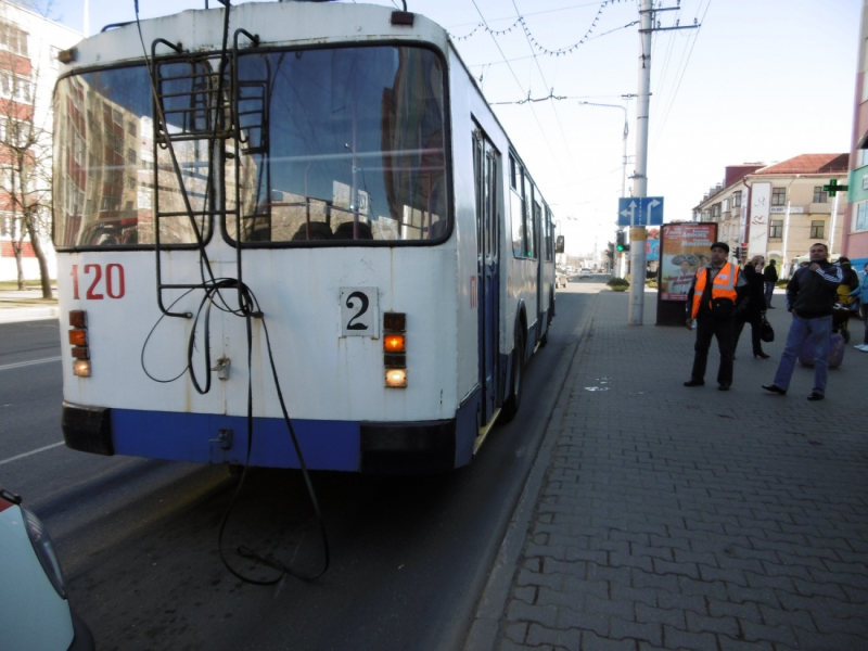 В Бобруйске произошло ДТП с участием троллейбуса