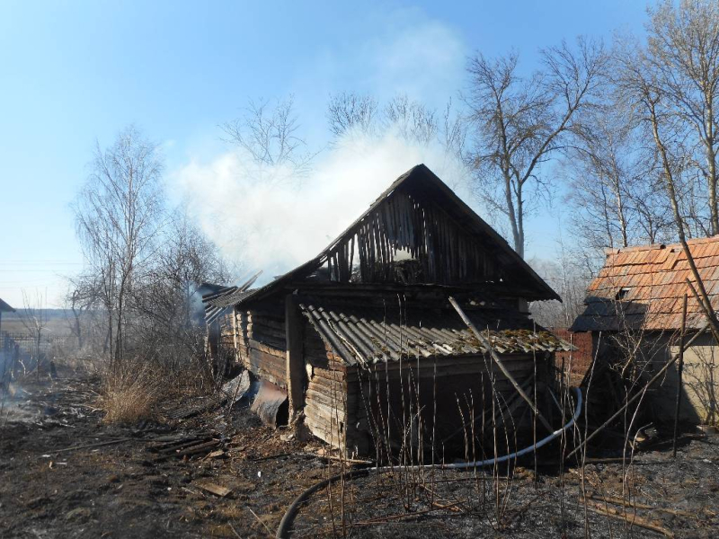Пожар в деревне Ступени