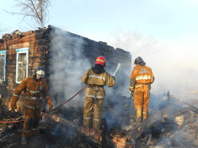 Пожар в деревне Заречье