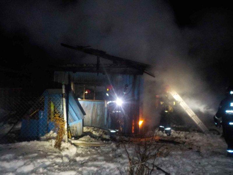 В деревне Виноградовка бобруйского района горела хозпостройка