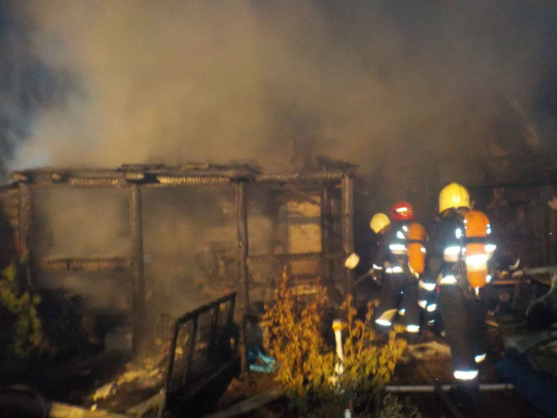 7 августа ночью в Бобруйске горела баня