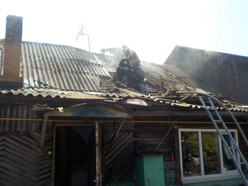 16 августа в Бобруйске горел дом