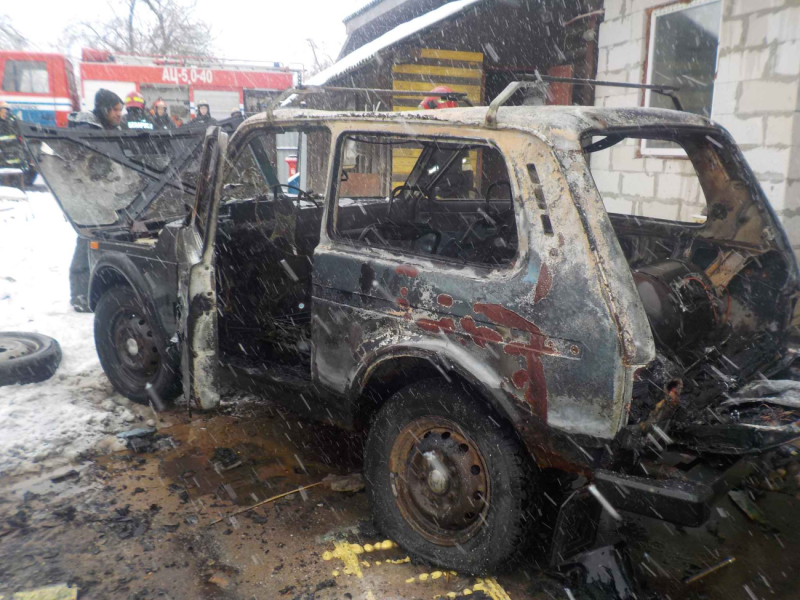 Автомобиль ВАЗ горел в Бобруйске