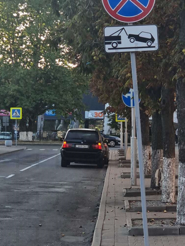 Оказывается если в Бобруйске включить в машине сигналы аварийной остановки, то можно парковаться не по правилам.