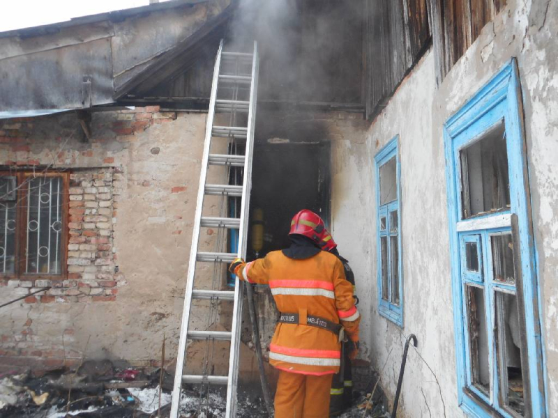 Пожар на переулке Заводском