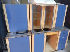 Кухню СОФТ синий 1.8 метра (с Мойкой нерж.)