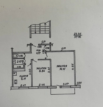 2-комнатная квартира на Лынькова