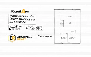 Дом в аг. Красное Осиповичского р-на, в 19 км от Бобруйска