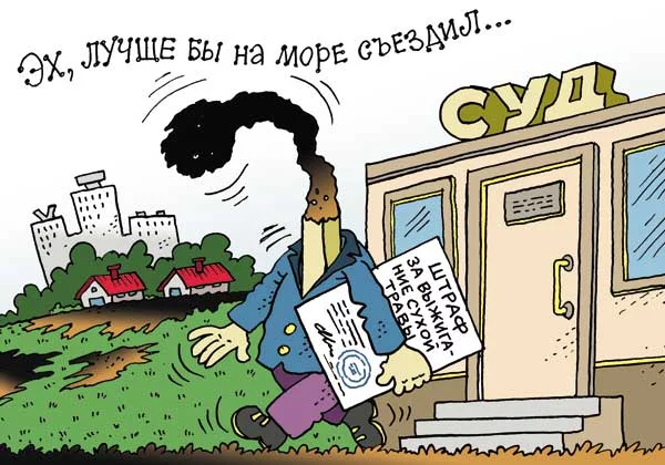 Выжигание сухой растительности – вредно и опасно