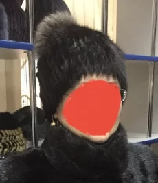 Шапка женская из норки