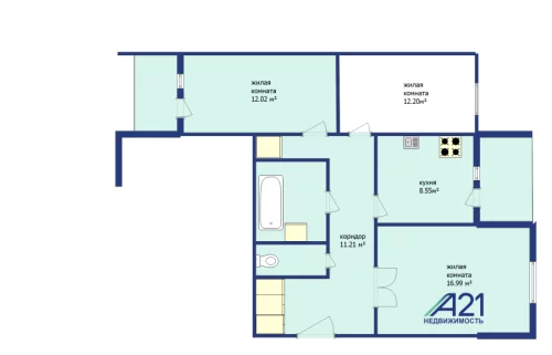3-х комнатная квартира по ул. Рокоссовского, д. 42