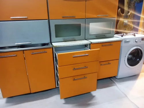 Кухню MDF 2.0 Оранж Металлик (с Мойкой Краном и др)