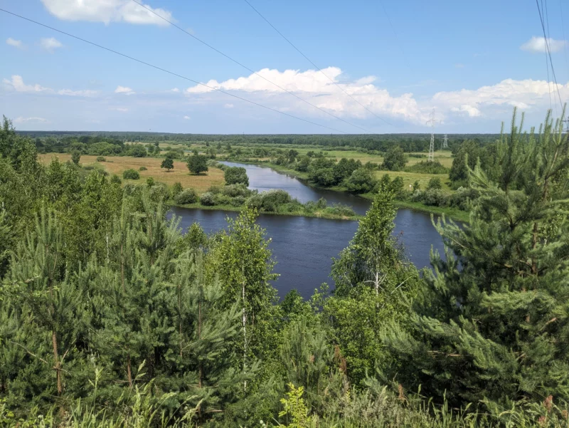 Переправа через Березину в районе Луковой горы уже работает