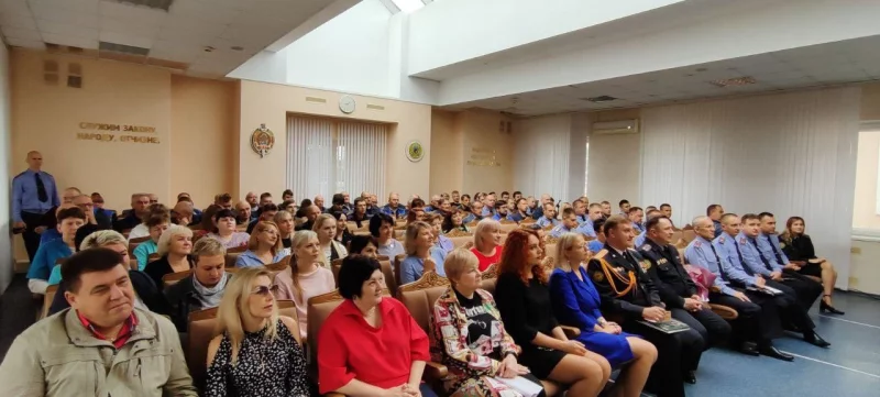 В Бобруйском отделе охраны проводили на заслуженный отдых начальника штаба подполковника милиции Дмитрия Шатуху