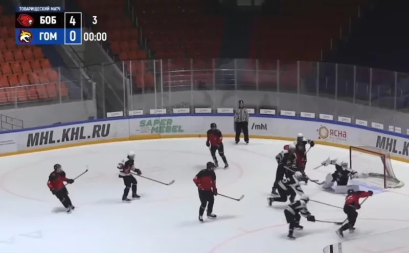 Хоккеисты «Бобруйска U18» одержали крупную победу над «Гомелем U18» со счётом – 5:0