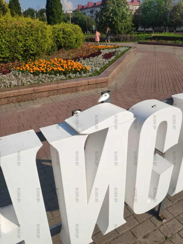 Буква Й поломалась, а так надпись красивая, в якобы патриотических цветах.