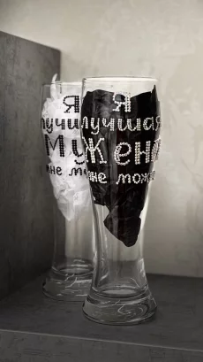 Бокалы инкрустированные стразами