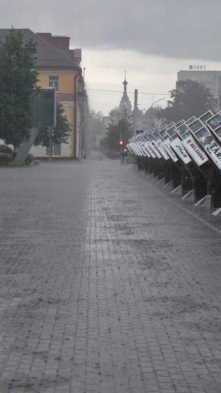 Бобруйск накрыло ливнем