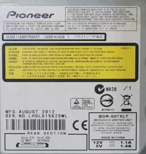 Пишущий Blu-Ray привод Pioneer BDR-S07XLT
