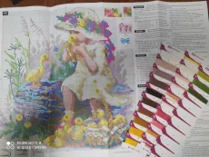 Вышивка крестом (схема+образцы ниток)