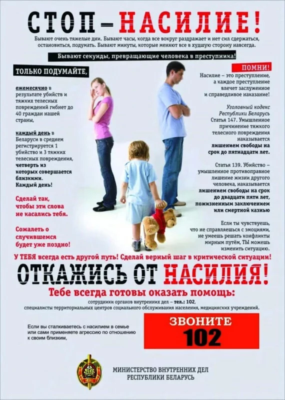 Профилактическую акцию «Дом без насилия» проводит УВД Бобруйска