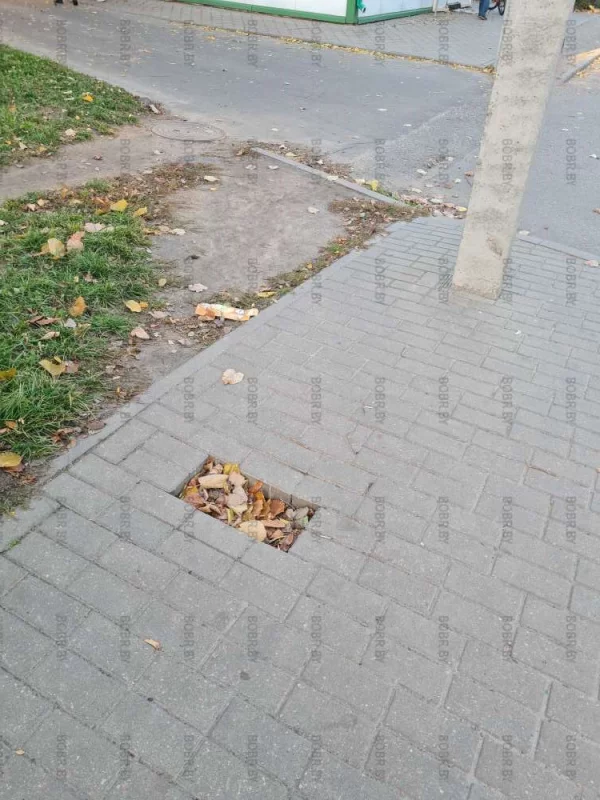 Ловушка для невнимательного пешехода. А то что ногу можно сломать, коммунальные службы совсем не волнует. 