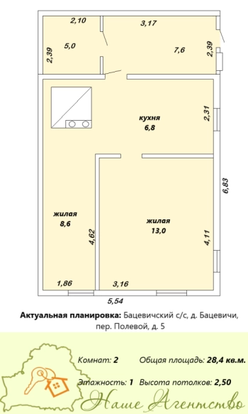 Дом в агрогородке Бацевичи
