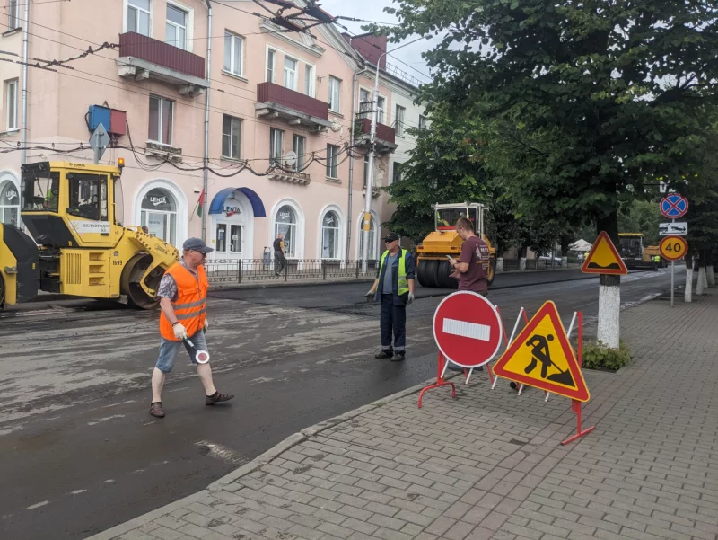Центральный отрезок центральной улицы: в Бобруйске ремонтируют Советскую