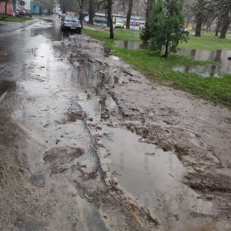 Грязище в жилом райное 