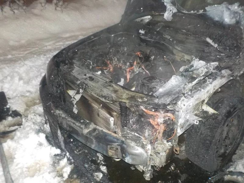 В Бобруйске горел автомобиль