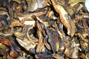Сушеные грибы, яблоки, шиповник