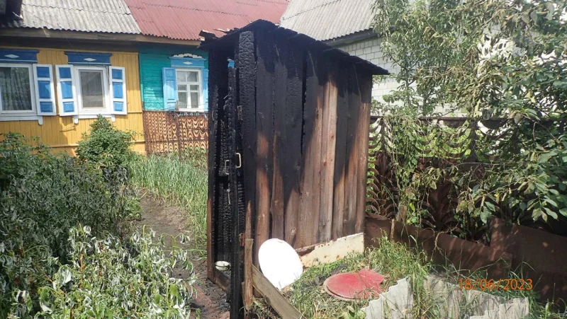 Пожар на улице Свердлова в Бобруйске