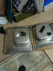 Мойка кухонная 60x60 накладная, нерж. сталь 0, 7мм