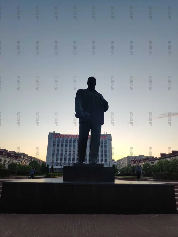 Ленин, на центральной площади города.