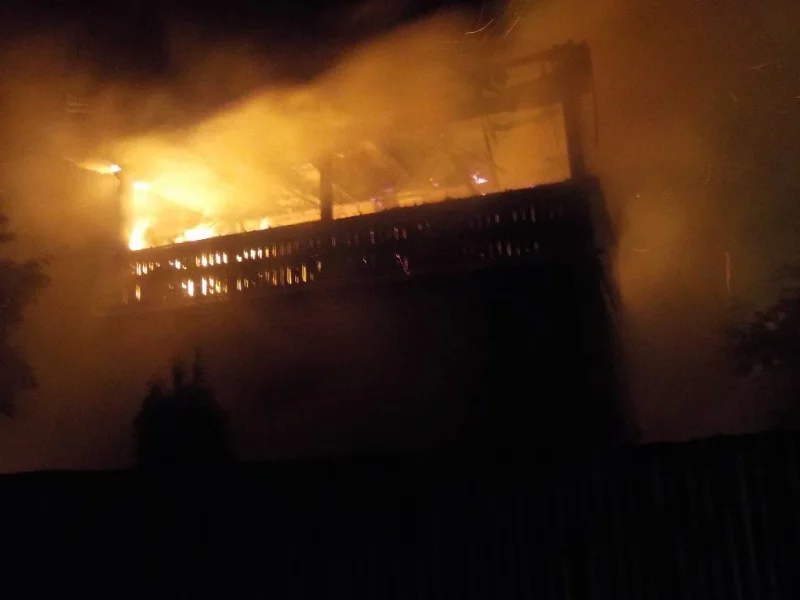 Пожар в садовом товариществе