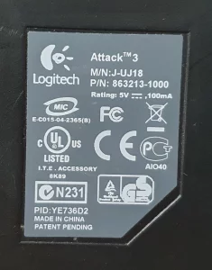 Джойстик игровой Logitech Attack 3