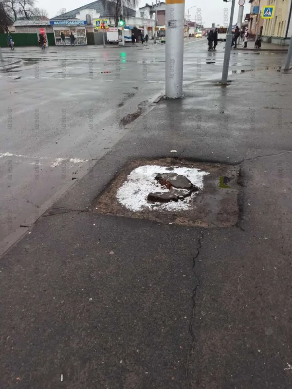 Очередной пень -украшение города