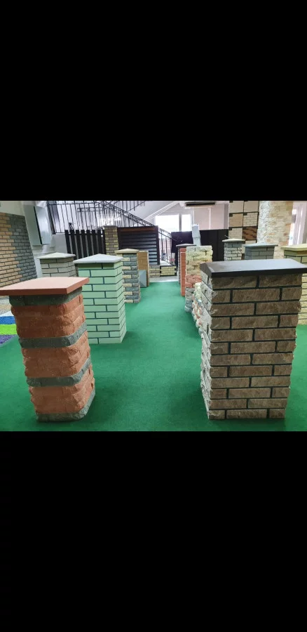 Кирпич гладкий, колотый. Плитка, Т-блок