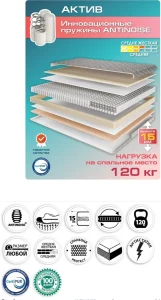 Матрас 190×90см высота 15см