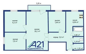 4-комнатной квартиры по ул. Горелика