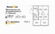 Дом в аг. Красное Осиповичского р-на, в 19 км от Бобруйска