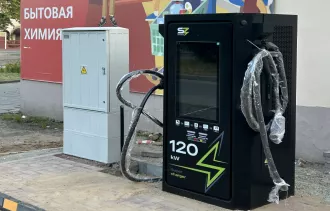 В Бобруйске у магазина «Доброцен» появилась зарядная станция для электромобилей?